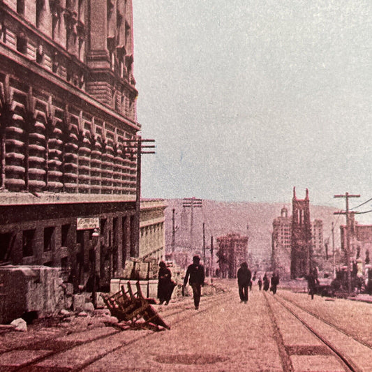 Antique 1910s San Francisco Earthquake California Stereoview Photo Card 2300-07