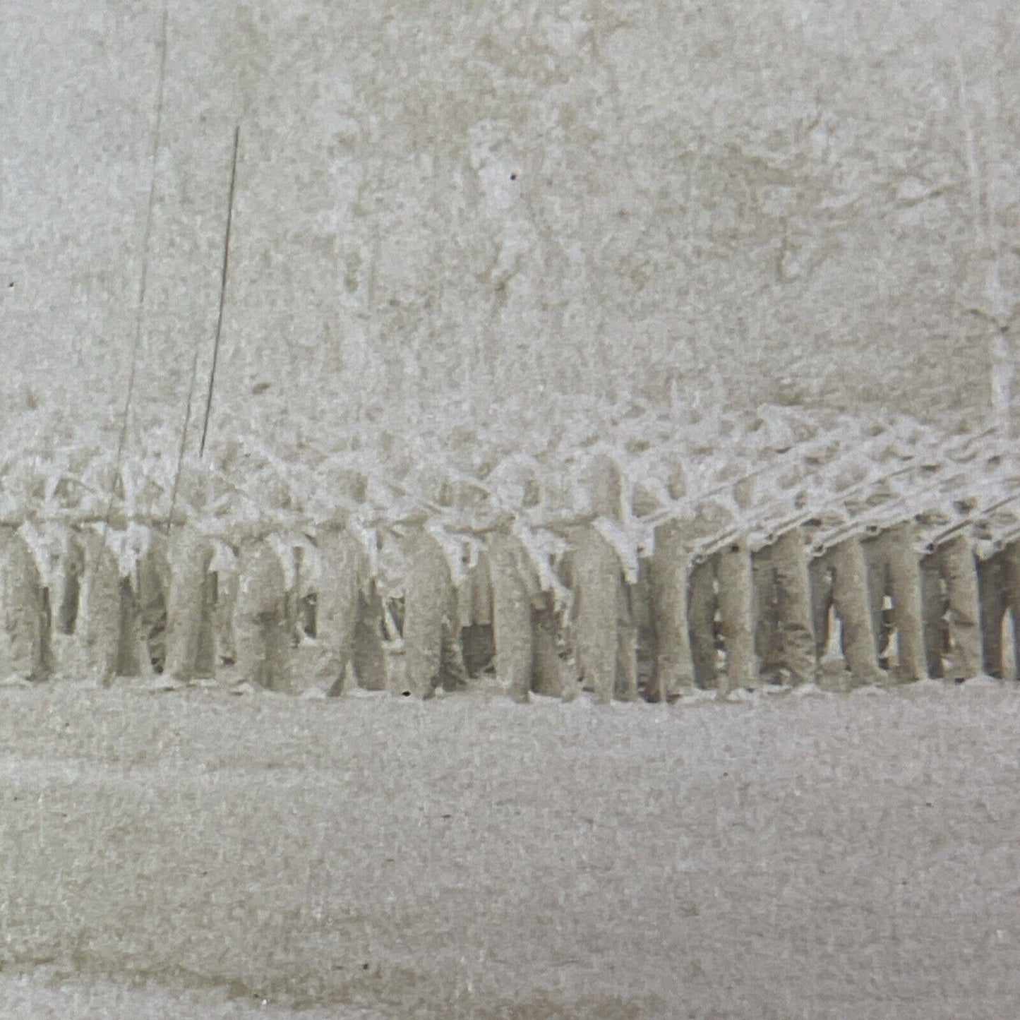 Civil War Union Army Infantry Square Formation Stereoview Antique c1865 X3564