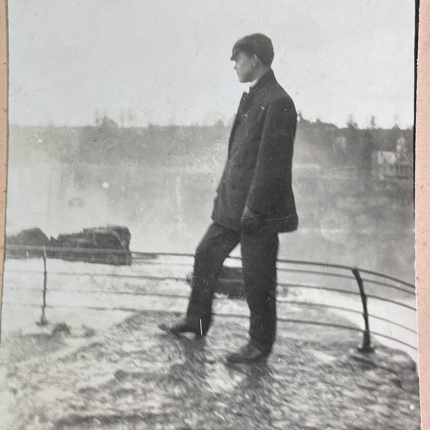 Niagara Falls Top of Waterfall View Stereoview OOAK Antique c1908 Y2722