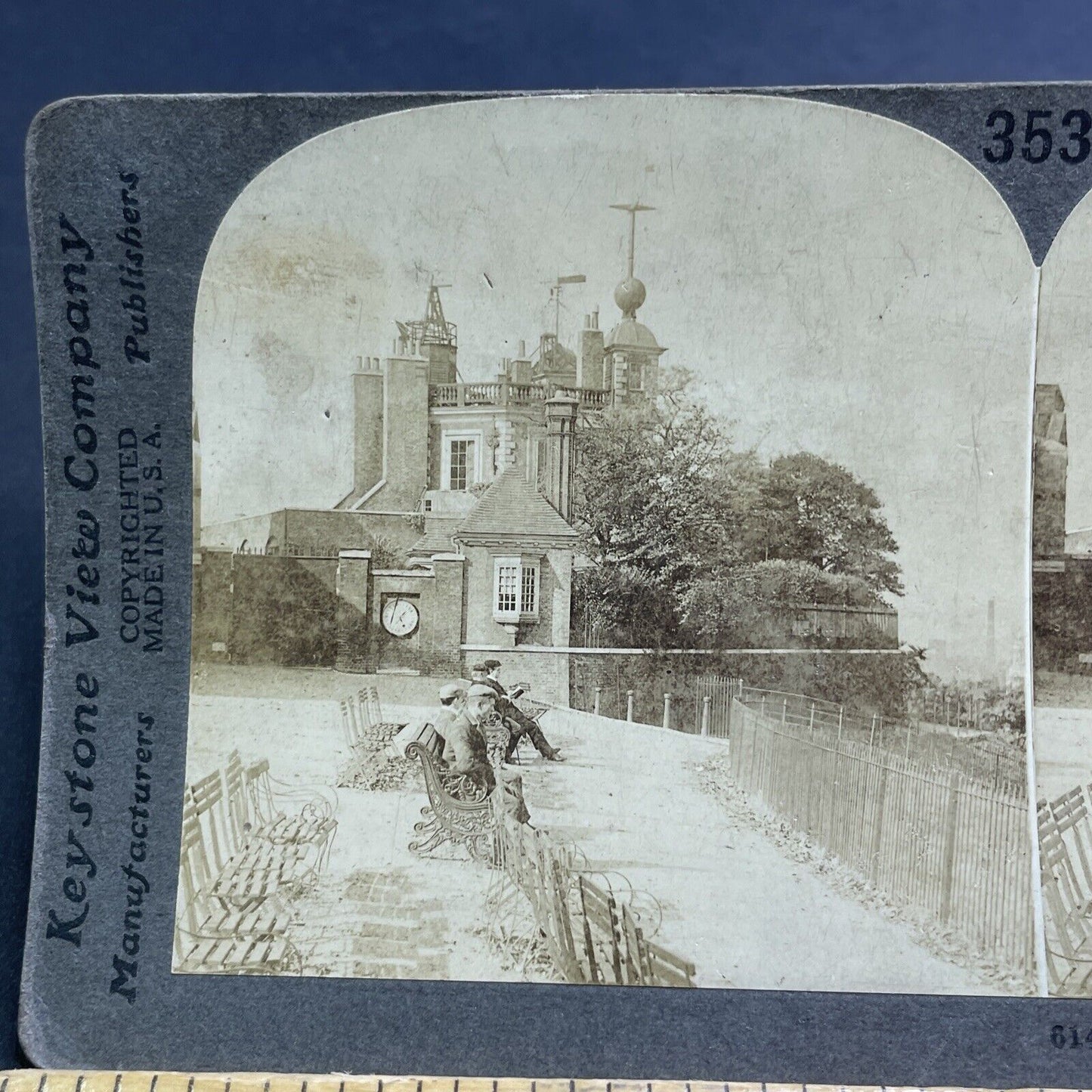 Antique 1909 The Great Chronometer Greenwich UK Stereoview Photo Card P1928