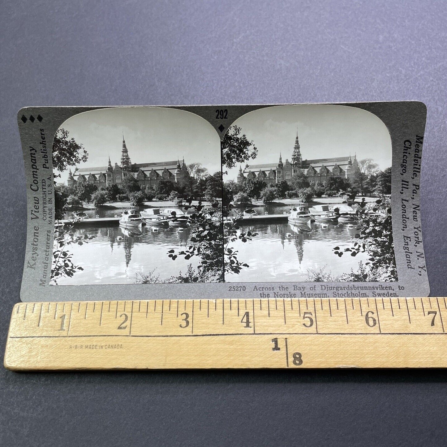 Antique 1920s Nordiska Museum Stockholm Sweden Stereoview Photo Card V3003