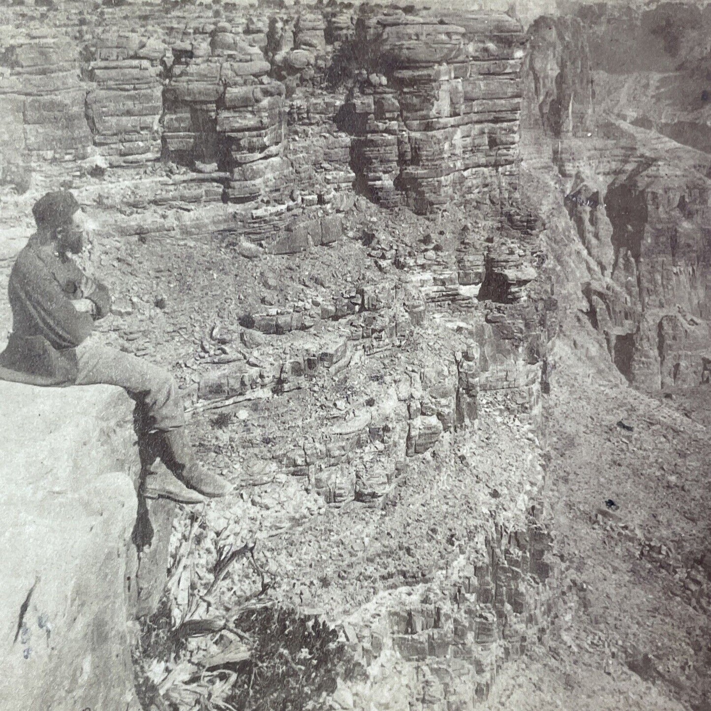 George Wheeler Survey Self-Portrait Stereoview Shivwits Plateau Arizona c1872