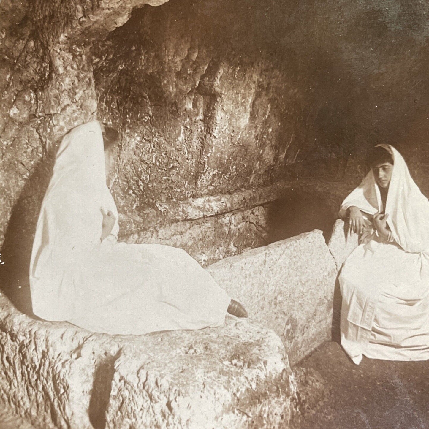 Antique 1901 The Tomb Of Christ Jerusalem Israel Stereoview Photo Card P1326