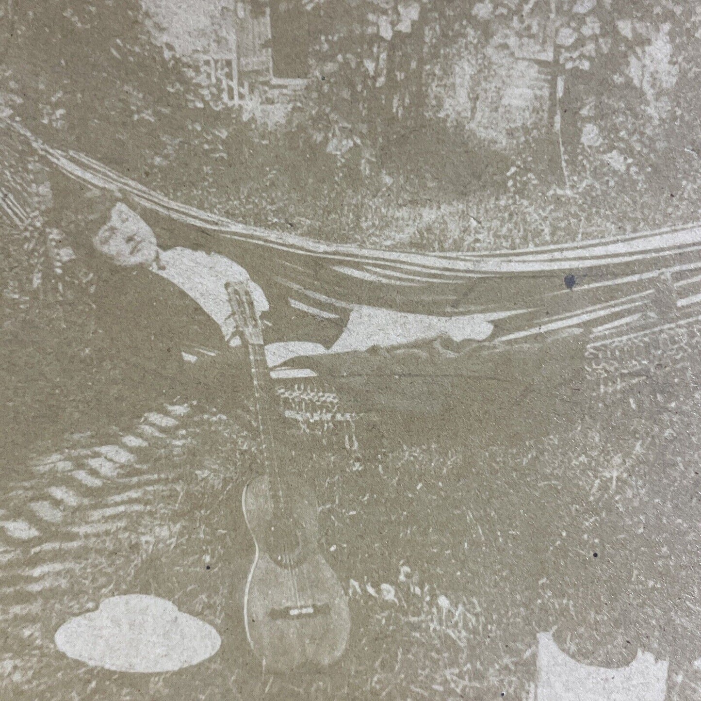 Antique 1870s Woman Sleeps In Hammock Stereoview Photo Card P4661