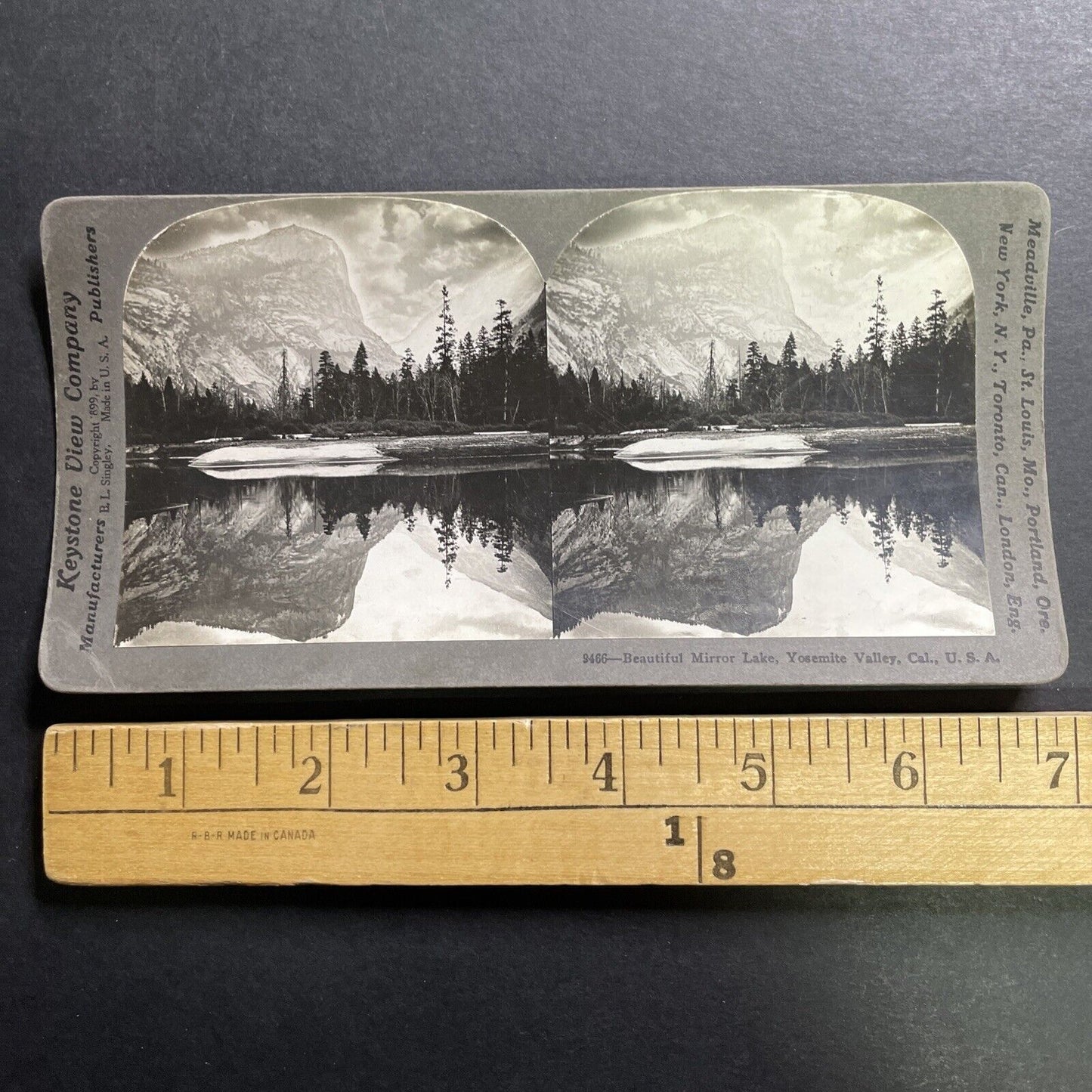 Antique 1899 Yosemite Park Valley California Stereoview Photo Card P1401