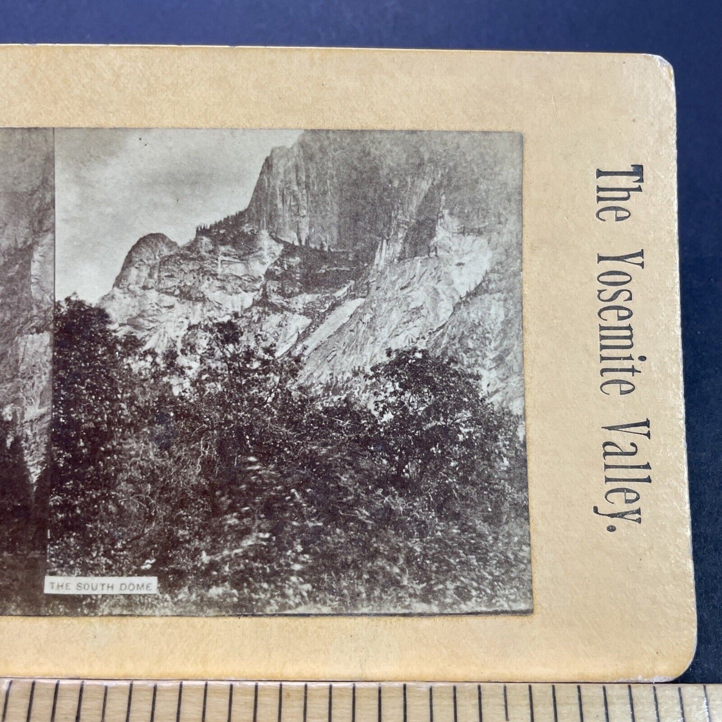 Antique 1870s South Dome Yosemite Park CA Stereoview Photo Card P3527