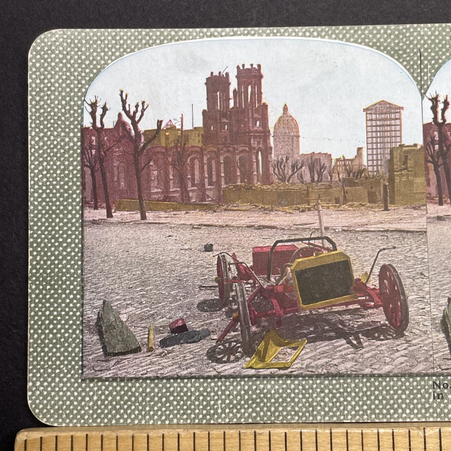 Antique 1910s San Francisco Earthquake Synagogue Stereoview Photo Card 2300-49