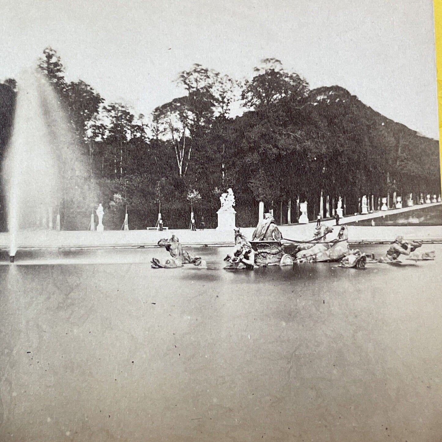 Palace Of Versailles Water Fountains Stereoview France Antique c1872 X1859