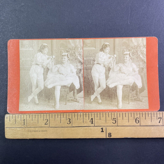 Rita Lawrence & Alice Lawrence New York Actresses Stereoview c1870s X2602