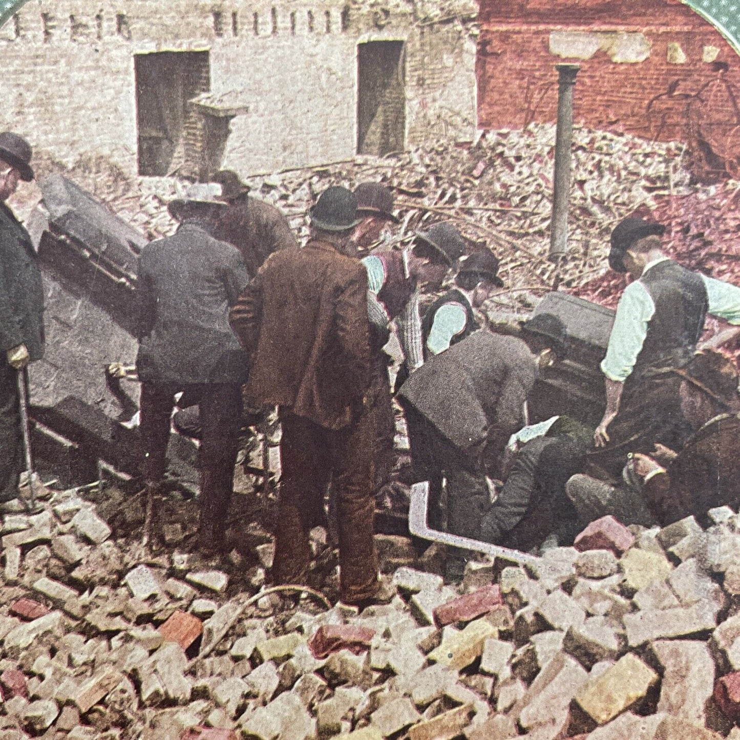 Antique 1910s San Francisco Earthquake Safe Vaults Stereoview Photo Card 2300-02