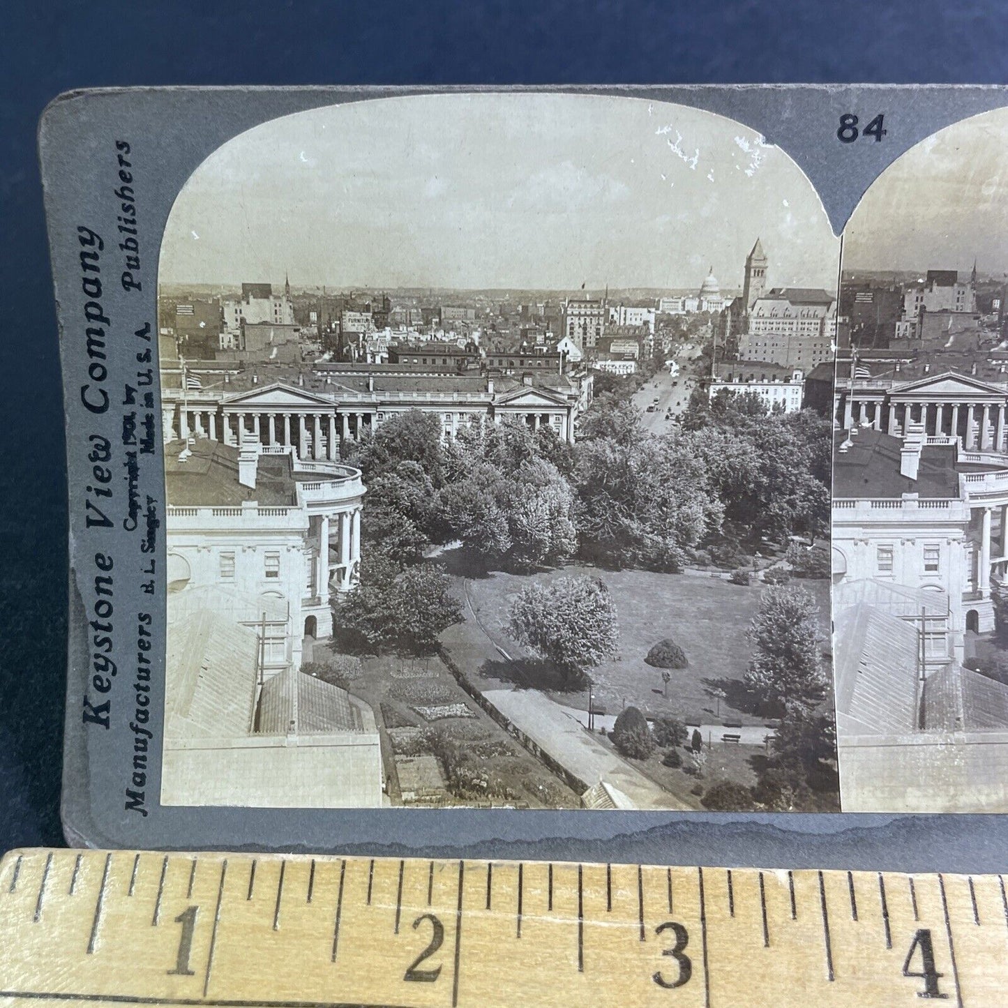 Antique 1901 The White House Lawn Washington DC Stereoview Photo Card P2166