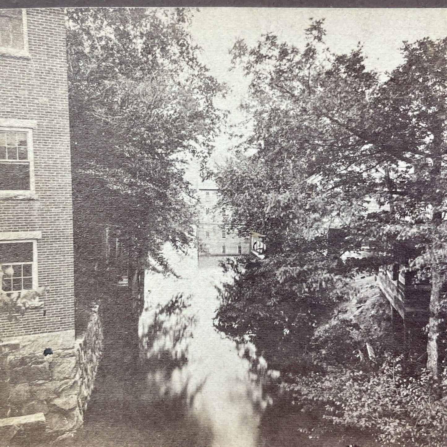 Antique 1870s Wentworth New Hampshire Lumber Mill Stereoview Photo Card V1930