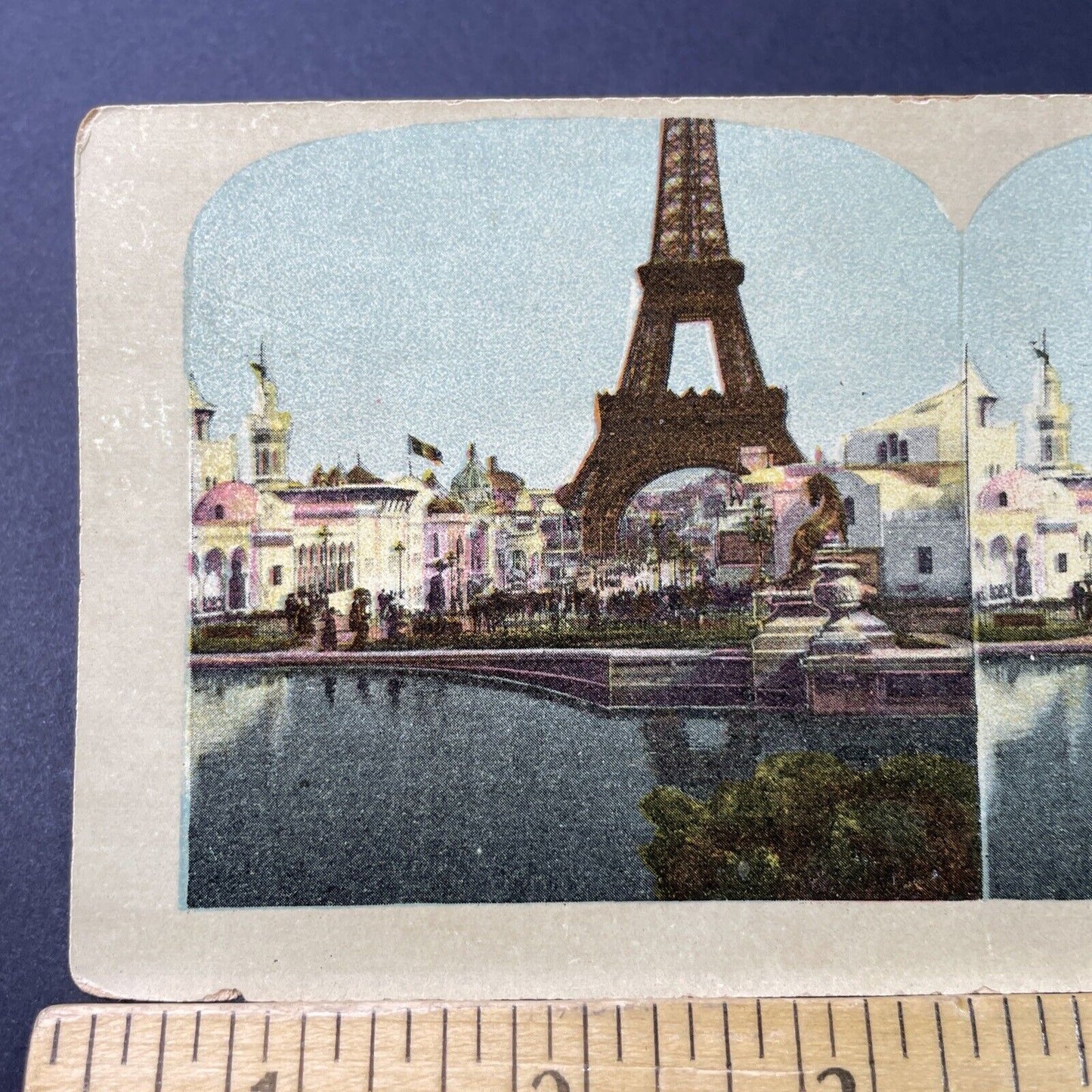 Antique 1890s Eiffel Tower In Paris France Stereoview Photo Card P3030