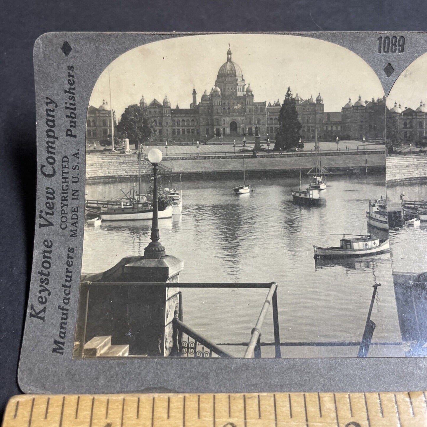 Antique 1920s Victoria British Columbia Buildings Stereoview Photo Card P4935