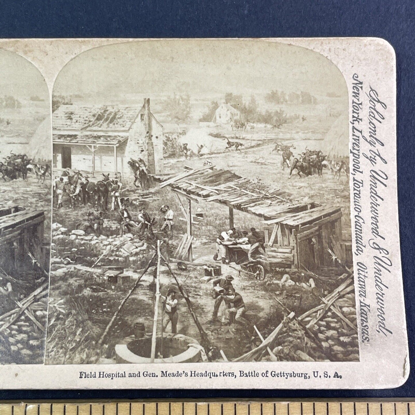 The Battle of Gettysburg Civil War Stereoview JF Jarvis Antique c1890s X4125