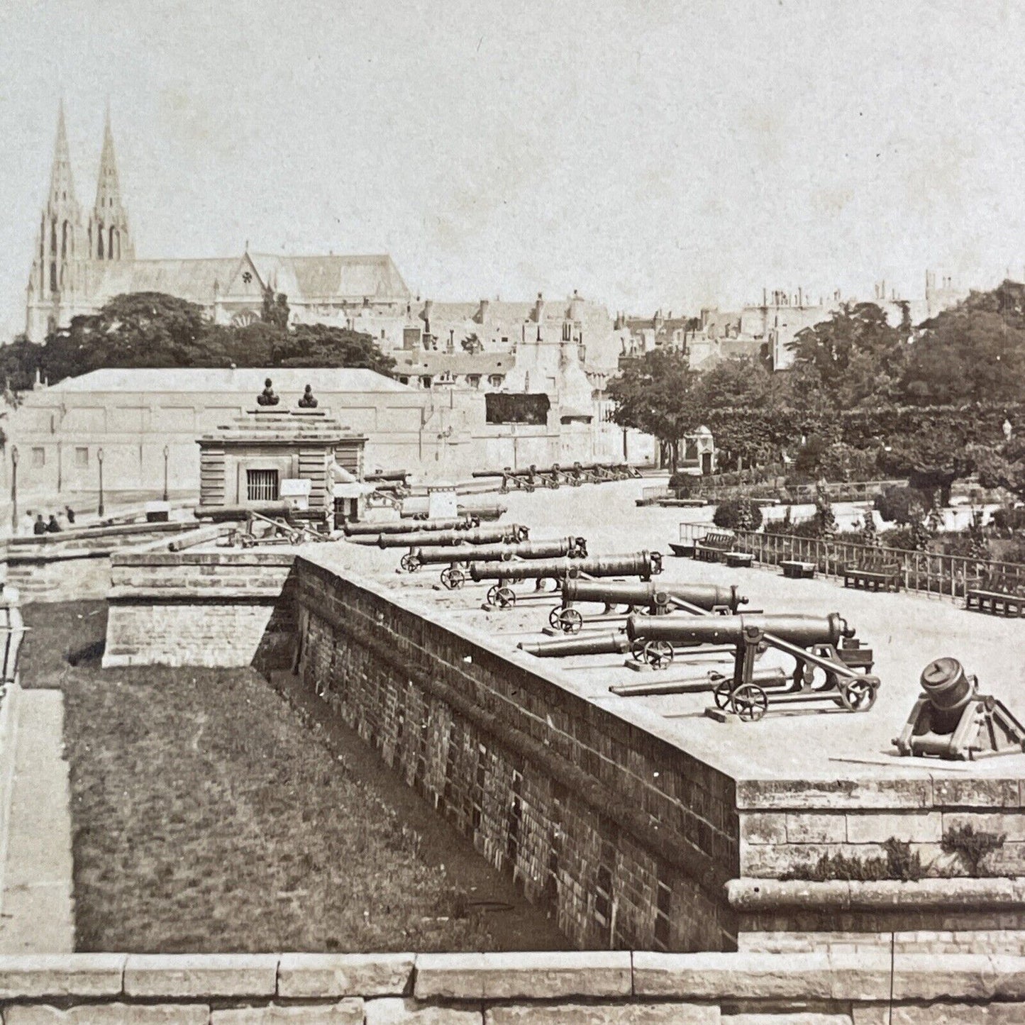 Cannons of Les Invalides Paris Stereoview Charles Gaudin Antique c1870 X4164