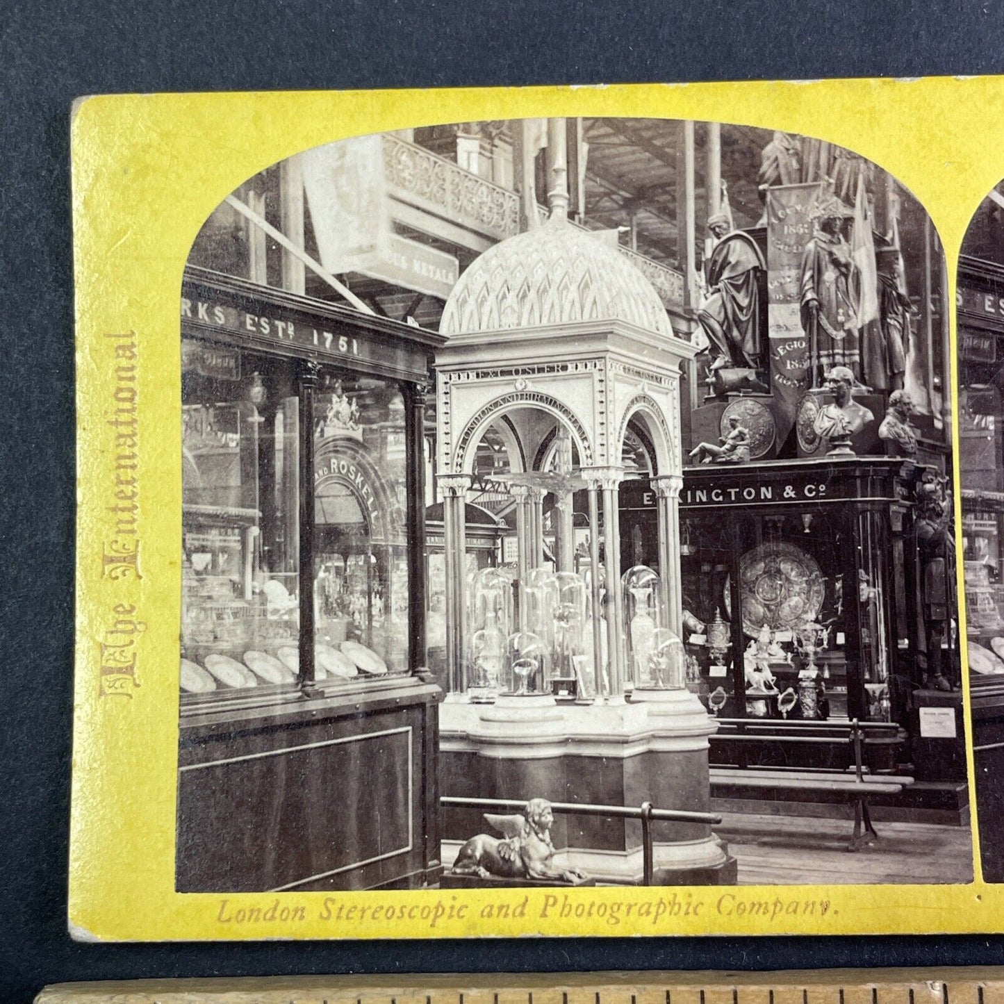 Elkington and Co Display Stereoview London Exhibition Antique c1862 Y1400