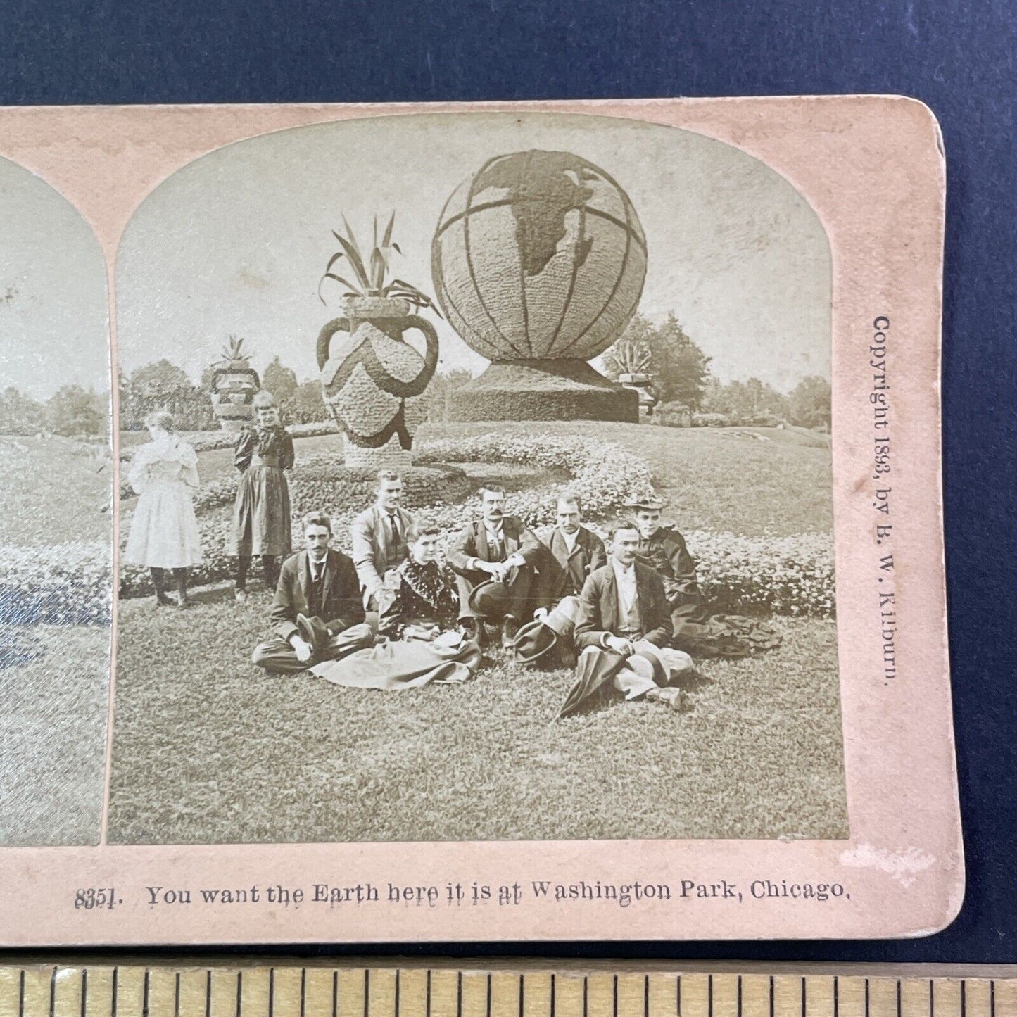 Victorian College Students in Chicago Illinois Stereoview Antique c1893 Y531