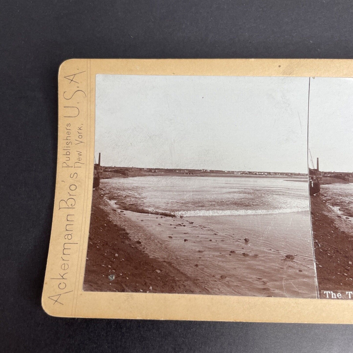 Antique 1894 Tidal Wave Bore Moncton New Brunswick Canada Stereoview Photo PC637