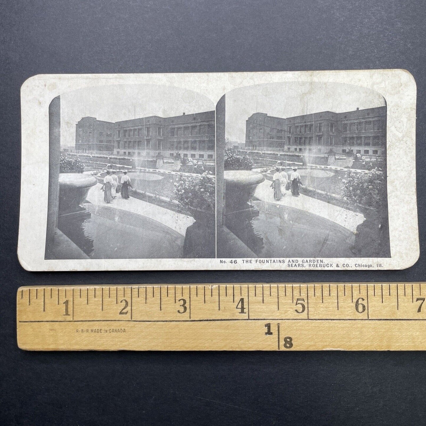 Antique 1905 Women At Sear's Headquarters Chicago Stereoview Photo Card P580-032