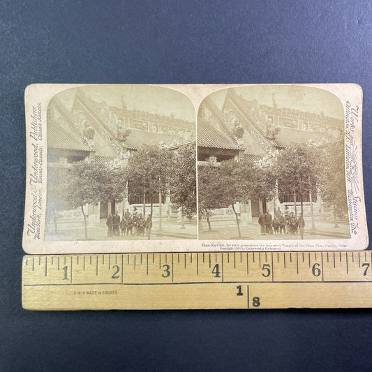 Chen Clan Ancestral Hall Stereoview Guangzhou China Antique c1900 X3102