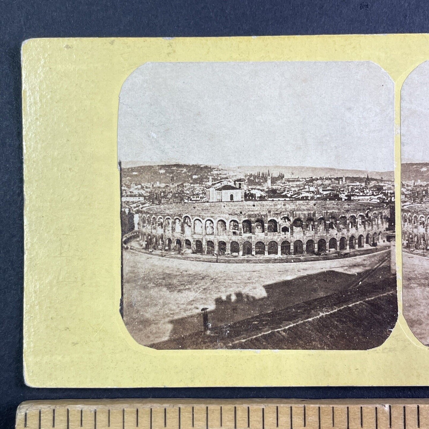 Arena Verona Coliseum In Verona Italy Stereoview Antique c1870 X3243