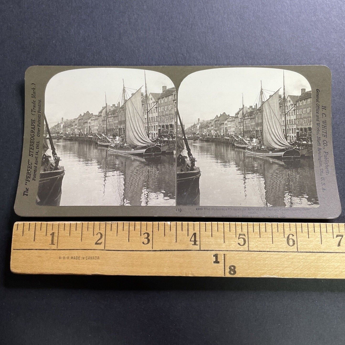 Antique 1902 Shipping Port Of Copenhagen Denmark Stereoview Photo Card P1578