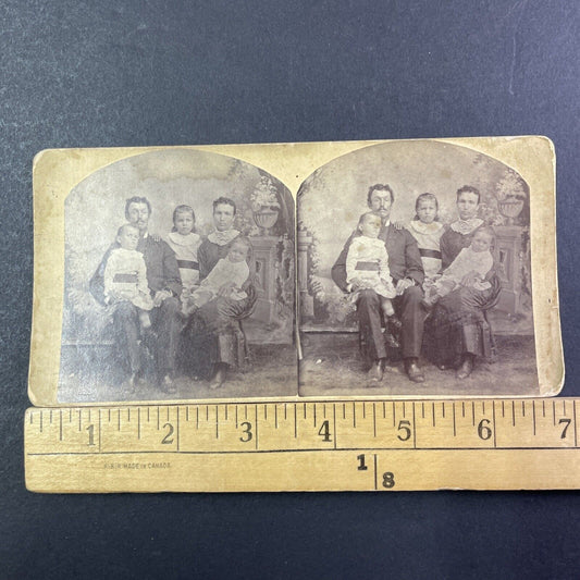 Victorian Family With A Disabled Daughter Stereoview Antique c1875 X2583