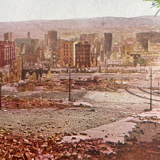 Antique 1910s San Francisco Earthquake Jones St Stereoview Photo Card 2300-44