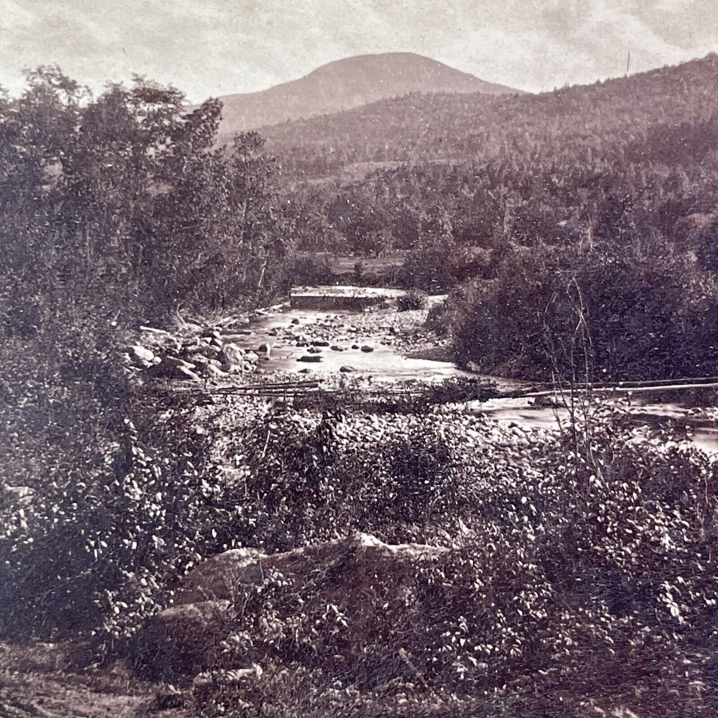 Saco River in Jackson New Hampshire Stereoview J.P. Soule Antique c1870s Y875