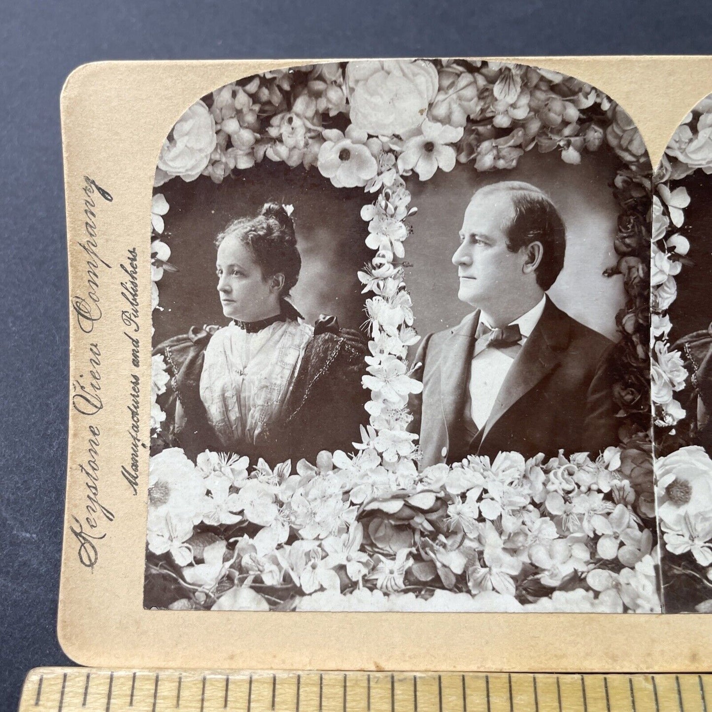 Antique 1897 William Jennings Bryan And His Wife Stereoview Photo Card P3078