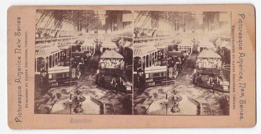 Antique 1893 Chicago Columbian Exposition Vendors Booths Photo Card P044