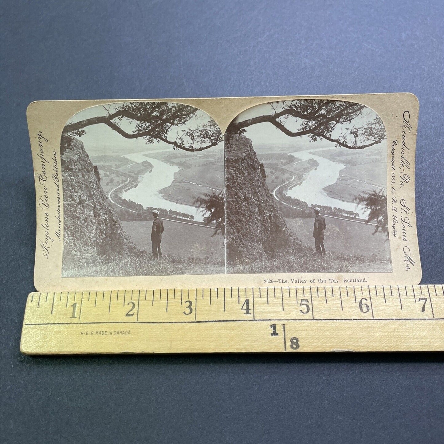 Antique 1898 Valley Of The Tay Scotland UK Stereoview Photo Card V2852