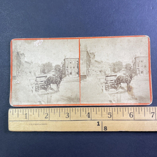 Edward's Block Southbridge Massachusetts Stereoview C.H. Townsend c1870s Y140