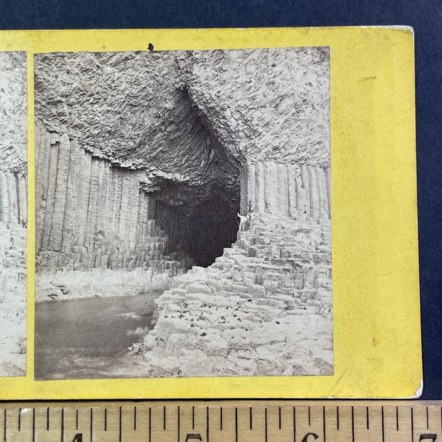 Fingal's Cave Staffa Island Scotland Stereoview GW Wilson Antique c1870 X1355