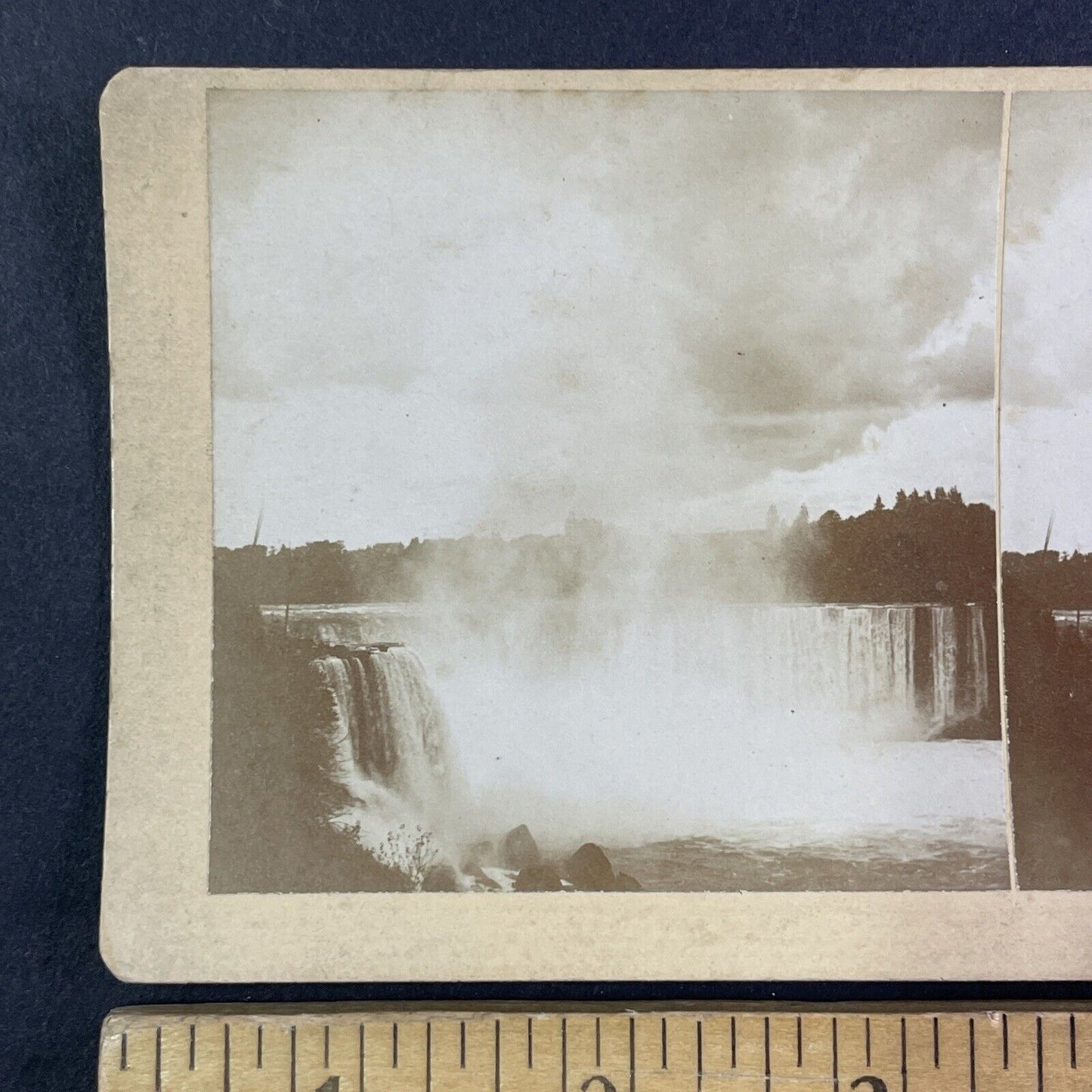 Niagara Falls Perfect Panorama View Stereoview BW Kilburn Antique c1880 Y2134