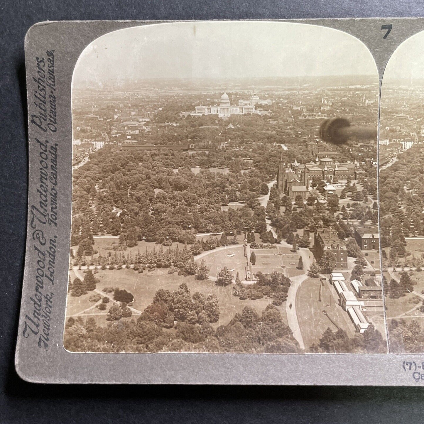 Antique 1905 Washington DC Birdseye View Stereoview Photo Card P1398