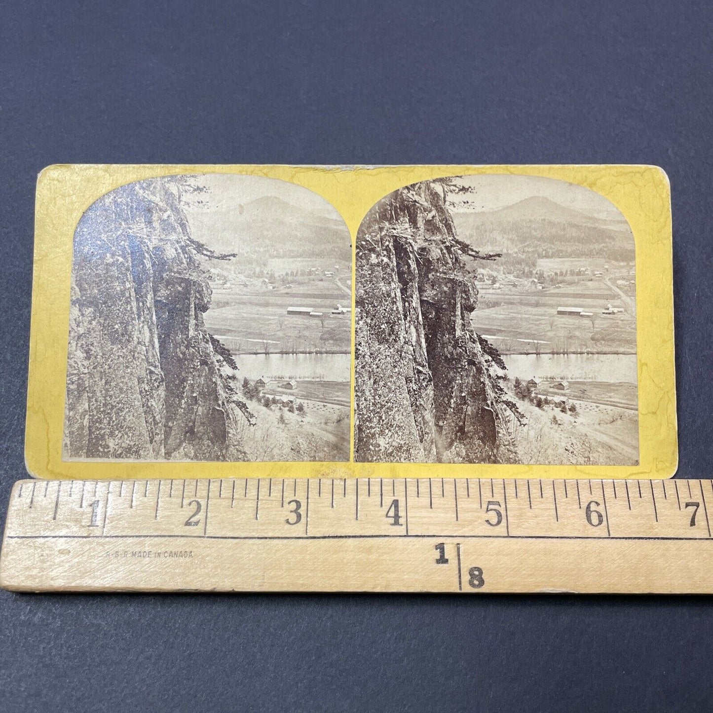 Antique 1860s Sunday Mountain Orford New Hampshire Stereoview Photo Card V2137