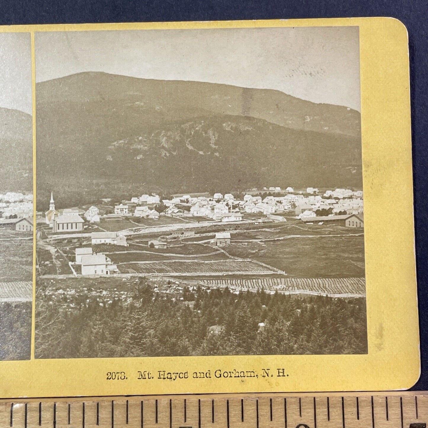 Gorham NH New Hampshire Stereoview BW Kilburn Photo Card Antique c1872 X886