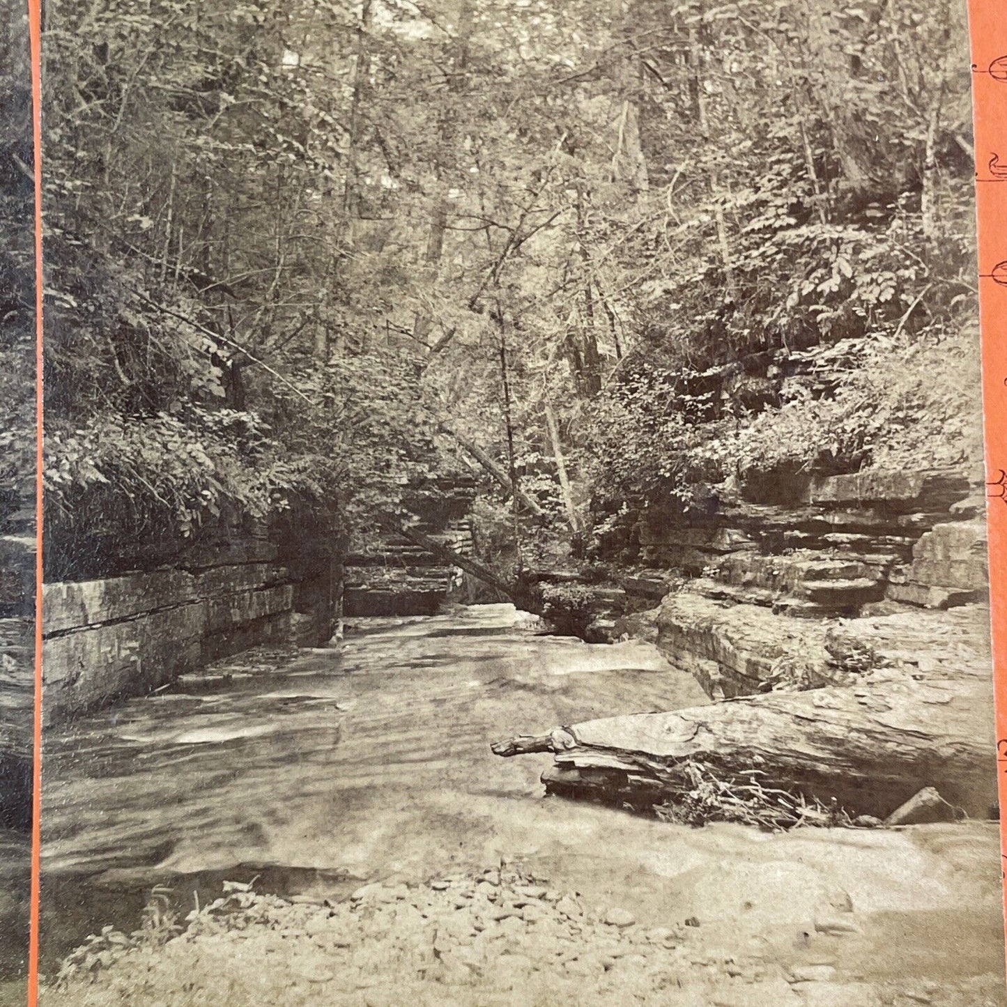 Summit Gorge Watkins Glen New York Stereoview George F Gates Antique c1865 Y1751