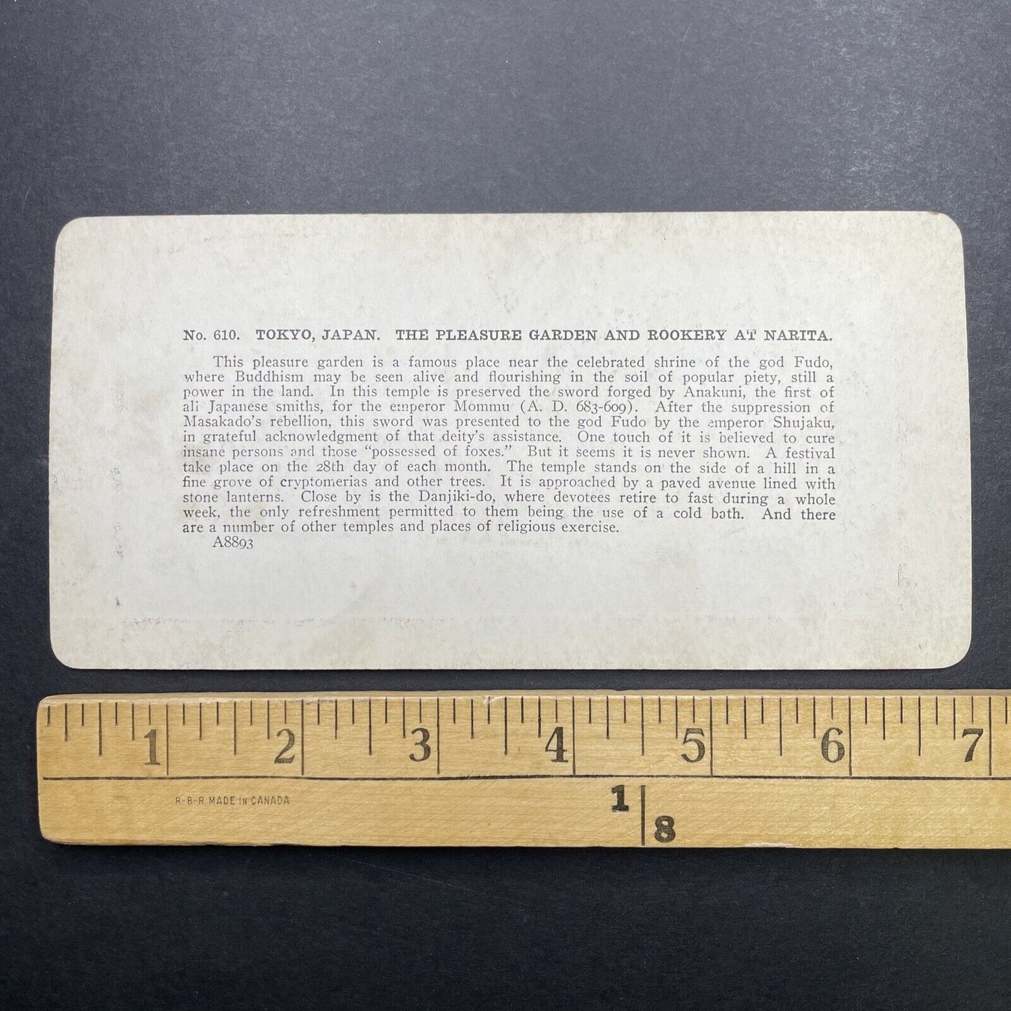 Antique 1899 Stone Graves In Tokyo Japan Stereoview Photo Card P580-087