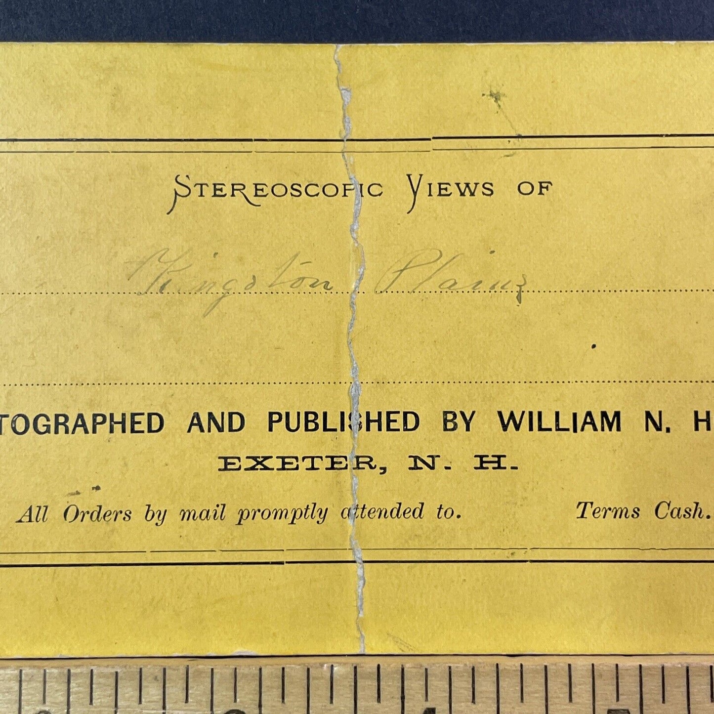 Kingston New Hampshire Common School Stereoview Photo Card Antique 1870 X840