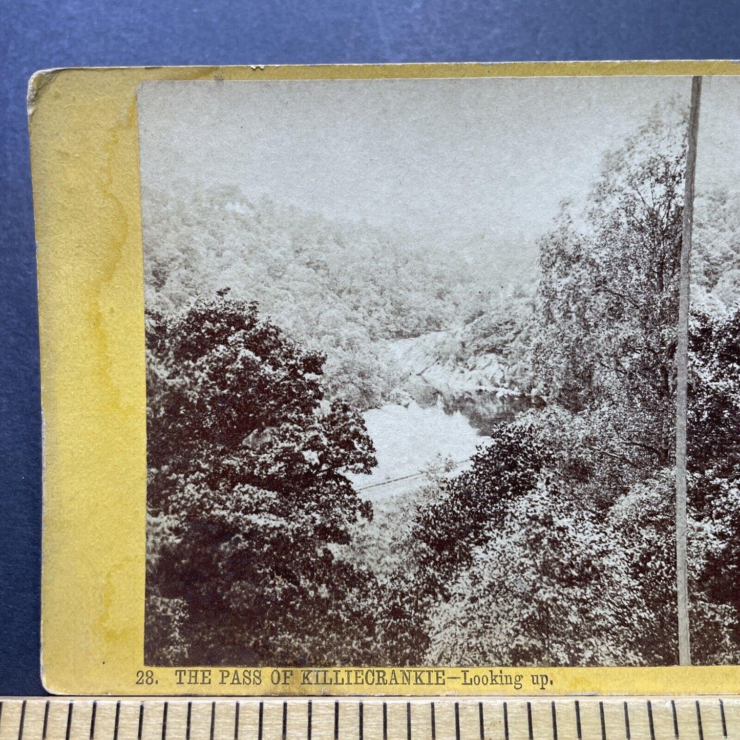 Antique 1870s Killiecrankie River In Scotland Stereoview Photo Card P1981