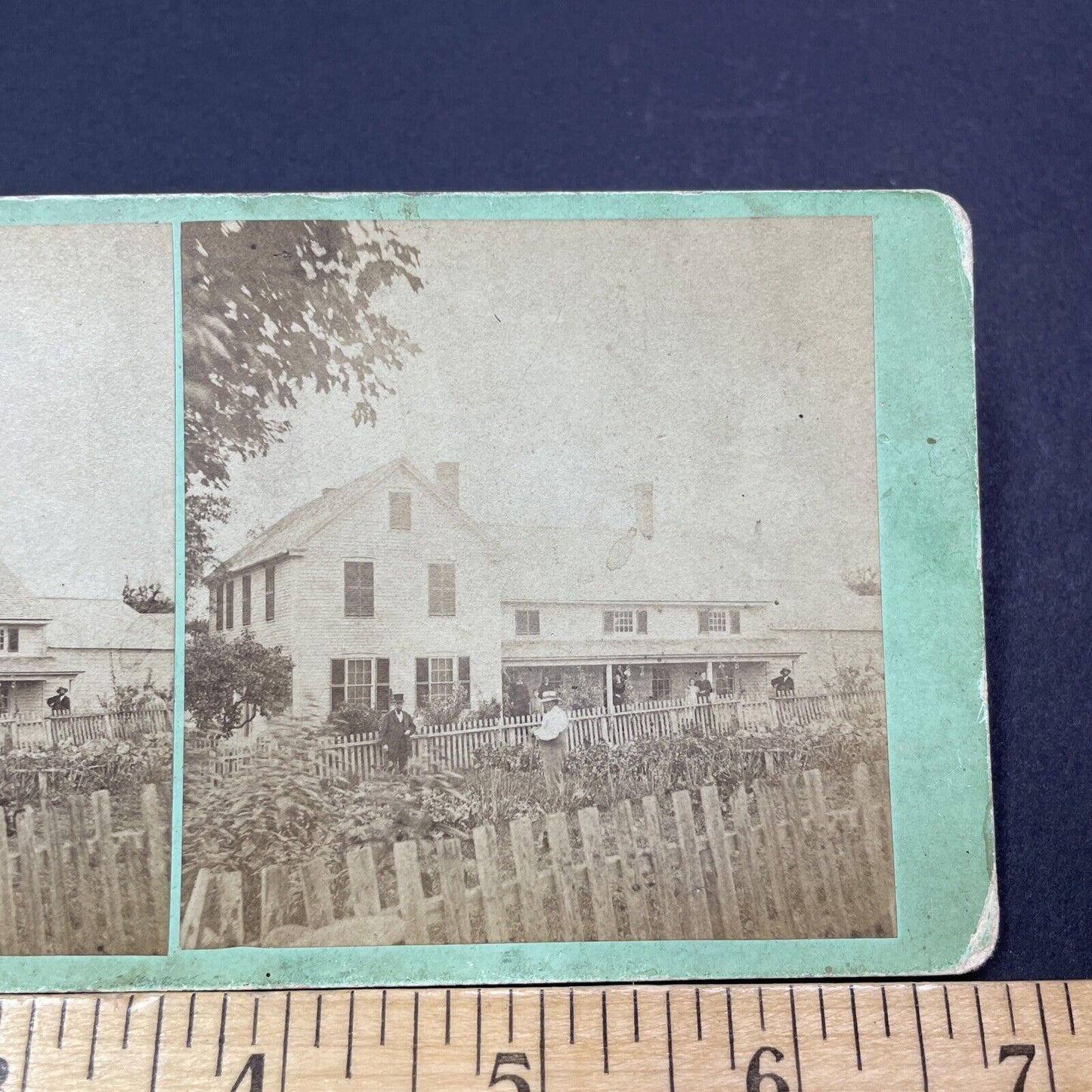 Antique 1860s Old Ramsay Homestead Walpole NH Stereoview Photo Card V2069