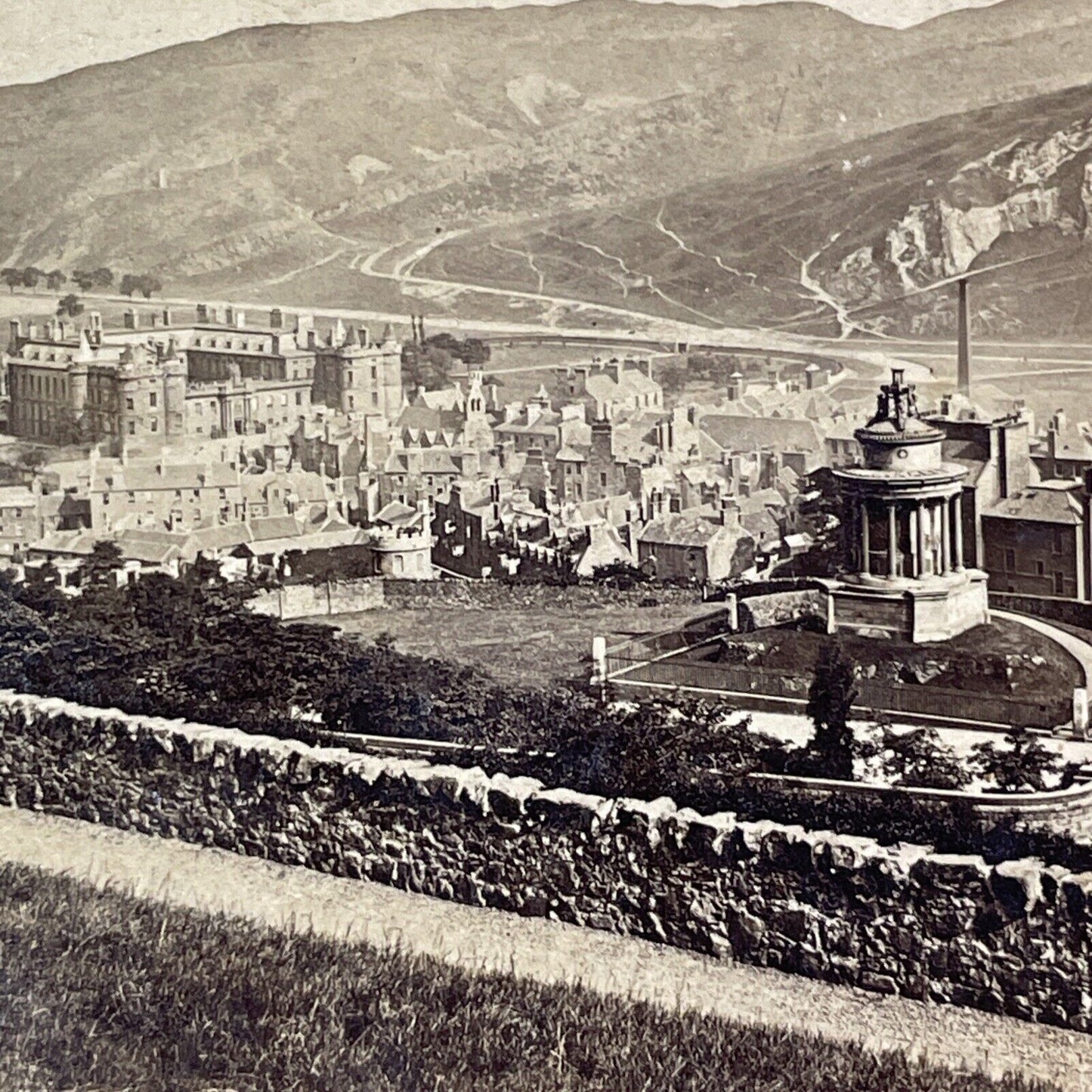 Robbie Burns Monument Scotland Stereoview Archibald Burns Antique c1872 X1913