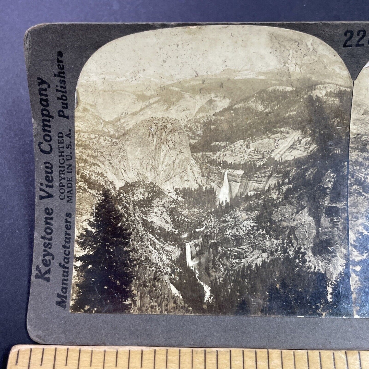 Antique 1910s Yosemite Valley & Waterfalls CA Stereoview Photo Card P3592