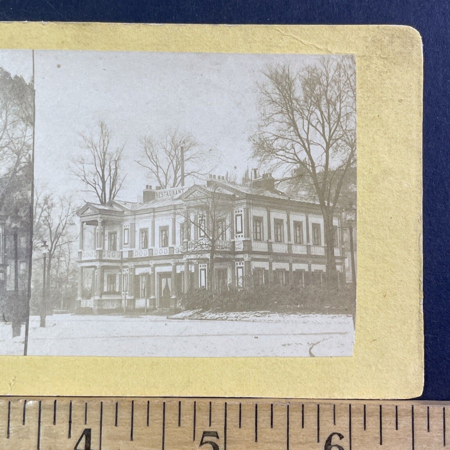 Restaurant Marigny Paris Stereoview 8th Arrondissement Antique c1870 X1803