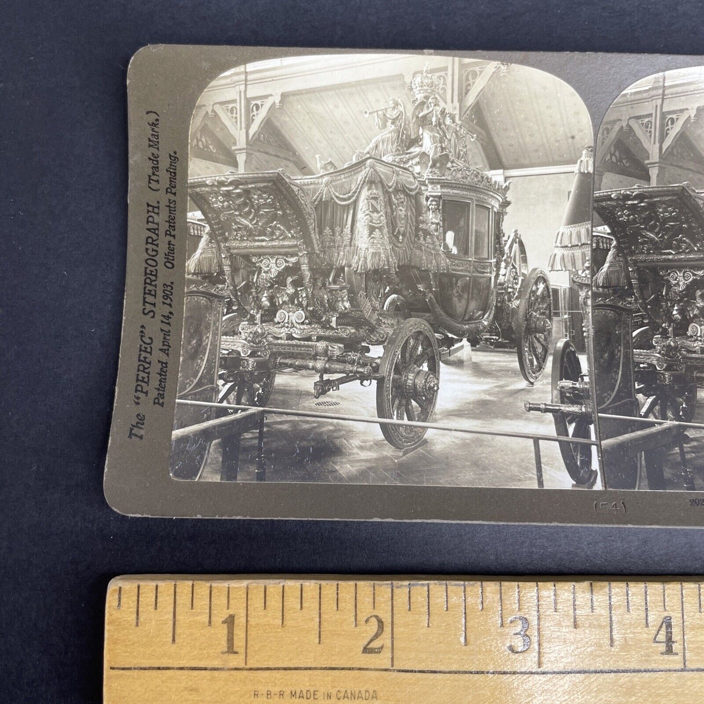 Antique 1901 Stage Coach Charles II Paris France Stereoview Photo Card P947