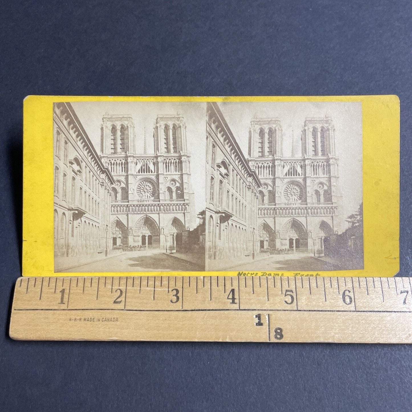 Antique 1870s Notre Dame Church Cathedral Paris Stereoview Photo Card P4198