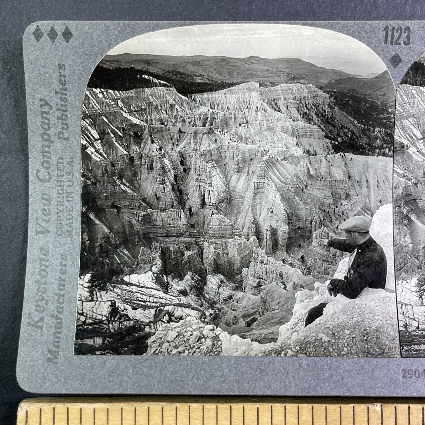 Cedar Breaks Park Utah Stereoview from Perfection Point Antique c1910s Y1192